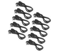 vhbw 10x Câble connecteur euro type F compatible avec Vorwerk Kobold VR300, VR100, VR200 - Prise C5 en trèfle Mickey Mouse, 1,2m