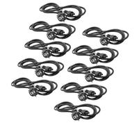 vhbw 10x Câble connecteur euro type F pour appareils électriques comme PC moniteur imprimante aspirateur - Prise C5 en trèfle Mickey Mouse, 2m