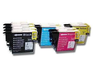 vhbw 10x Cartouches Compatible avec Brother DCP-385C, DCP-387C, DCP-395CN, DCP-535CN, DCP-585CW, DCP-6690CW, DCP-J125, DCP-J140W imprimante