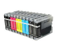 vhbw 10x cartouches compatible avec Brother Série MFC MFC-3360C, MFC-5460CN imprimante - Remplacement pour LC-1000, LC-970