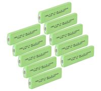 vhbw 10x Cellules de batterie remplacement pour Sharp AD-N55BT pour baladeur CD, MiniDisc (1100mAh, 1,2V, NiMH), bouton Top, 7/5F6