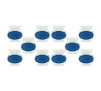 vhbw 10x connecteurs pour câble périphérique compatible avec Yard Force robots de pelouse - Serre-câbles, étanches transparent/bleu