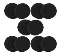 vhbw 10x Coussinets d'oreille Compatible avec Plantronics Audio 478 Casque Audio, Headset - Noir, Mate, 5,7 cm