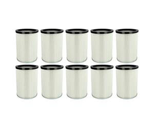 vhbw 10x filtre plissé compatible avec Kärcher NT 70/2 *GB, NT 70/2 Adv *EU, NT 70/2 Me, NT 70/2 Me *EU aspirateur - blanc