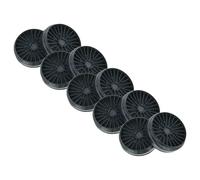 vhbw 10x Filtres à charbon actif compatible avec Bosch DWW06W420, DWW06W450, DWP96BC50/01, DWW06W460, DWW06W450/02 hotte aspirante - 19 cm