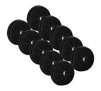 vhbw 10x Filtres à charbon actif compatible avec DeLonghi CH889, CH887, CH613, CH587, CHS303, CHD977, CHC303 hotte aspirante - 19 cm