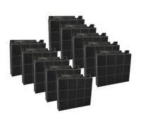 vhbw 10x Filtres à charbon actif compatible avec Elica STONE SON 35 PL33 V 2H IX/A, STONE SS, STONE WH/A/33, STONE WHITE, Synthesis hotte aspirante