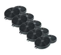 vhbw 10x Filtres à charbon actif compatible avec Tecnic LC 1TIE 1GB/ 08, LC 1TIE 1GB/ 09, LC 2TIE 1GB, LC 2TIE 1GB/ 01 hotte aspirante - 20,2 cm