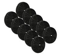 vhbw 10x Filtres à charbon actif compatible avec Whirlpool 208156346611 AME362 851436201000 hotte aspirante - 20 cm