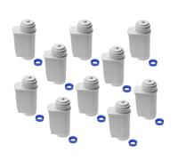 vhbw 10x Filtres à eau remplacement pour Brita Intenza 17000706, 575491, 17000705 pour machine à café automatique, machine à expresso, blanc