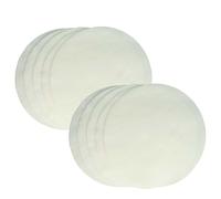 vhbw 10x Filtres fins compatible avec Lux DP 9000, Powerprof Classic, Powerprof aspirateur - Filtre en toison blanc, rond