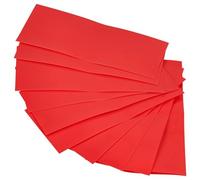 vhbw 10x Gaines thermorétractables adaptées pour batterie 18650 - Film rétractable, 7,2 x 3 cm, rouge