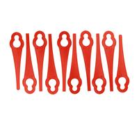 vhbw 10x Lames compatible avec Einhell GATE 18 Li, GC-BG-CT 18/1 Li taille gazon - Lames de rechange, rouge, plastique / nylon