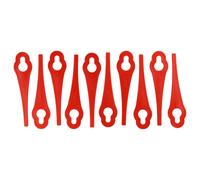 vhbw 10x Lames compatible avec Florabest FAT 18 B2 - 95940 PA6, FAT 18 B3 - 102971 PA6 tondeuse - Lames de rechange, rouge, polyamide