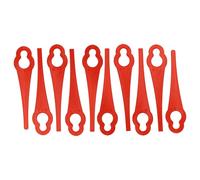 vhbw 10x Lames compatible avec Florabest FRT 18 A, FAT 18 B3, FAT 18 B2, FRT 18 A1 taille gazon - Lames de rechange, rouge, plastique/nylon
