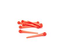 vhbw 10x Lames compatible avec Gardena AccuCut 2417-20, 2417 taille gazon - Lames de rechange, rouge, plastique