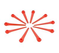 vhbw 10x Lames compatible avec Gardena AccuCut 400Li 8840, 400Li 8840-20 taille gazon - Lames de rechange, rouge, plastique
