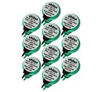 vhbw 10x NiMH pile bouton de remplacement pour type 1/V40H 2 épingles 40mAh 1,2V convient pour les batteries de modélisme etc.