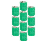 vhbw 10x NiMH pile bouton de remplacement pour type 4/V15H 2 épingles 20mAh 4,8V convient pour les batteries de modélisme etc.