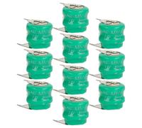 vhbw 10x NiMH pile bouton de remplacement pour type V40H 3 épingles 40mAh 2,4V convient pour les batteries de modélisme etc.