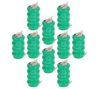 vhbw 10x NiMH pile bouton de remplacement pour type V40H 3 épingles 40mAh 4,8V convient pour les batteries de modélisme etc.