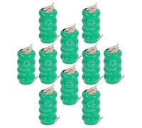 vhbw 10x NiMH Pile Bouton de Remplacement pour Type V40H 3 épingles 40mAh 4,8V Convient pour Les Batteries de modélisme etc.
