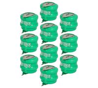 vhbw 10x NiMH pile bouton de remplacement pour type V80H 2 épingles 80mAh 2,4V convient pour les batteries de modélisme etc.