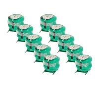 vhbw 10x NiMH pile bouton de remplacement pour type V80H 3 épingles 80mAh 2,4V convient pour les batteries de modélisme etc.