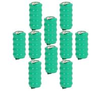 vhbw 10x NiMH pile bouton de remplacement pour type V80H 3 épingles 80mAh 6V convient pour les batteries de modélisme etc.