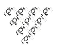 vhbw 10x Oreillette compatible avec Alan Midland GXT-600, GXT-661, GXT-650, GXT-550 radio talkie-walkie, câble acoustique transparent