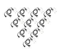 vhbw 10x Oreillette compatible avec Alinco DJ-V5, DJ-S45, EC-10 radio talkie-walkie, câble acoustique transparent