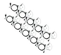 vhbw 10x Oreillette Compatible avec Icom IC-4GE, IC-4GAT, IC-4GXA, IC-4GA Radio Talkie-walkie avec Microphone PTT, câble Acoustique