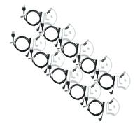 vhbw 10x Oreillette compatible avec Icom IC-T7E, IC-T7A, IC-T7H, IC-T7, IC-T42E radio talkie-walkie avec microphone PTT, câble acoustique