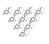 vhbw 10x Oreillette compatible avec Kenwood TH-K2E, TH-K2AT, TH-K2, TH-K2A, TH-K2ET radio talkie-walkie, câble acoustique transparent