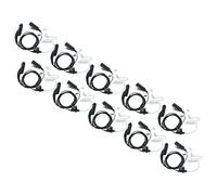 vhbw 10x Oreillette compatible avec Motorola DGP 4150 +, DGP 6150 +, DGP 6150 radio talkie-walkie avec microphone PTT, câble acoustique