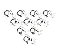 vhbw 10x Oreillette compatible avec Motorola GP338, GP339, GP328, GP329, GP330, GP340 radio talkie-walkie, câble acoustique transparent