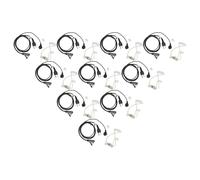vhbw 10x Oreillette compatible avec Motorola MTP700, HT1250LS, HT1550, HT750, HT1550XLS radio talkie-walkie, câble acoustique transparent