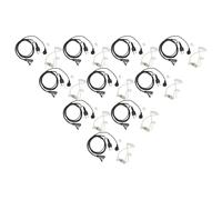 vhbw 10x Oreillette compatible avec Motorola MTX8250LS, MTX850, MTX8250, MTP810 EX radio talkie-walkie, câble acoustique transparent