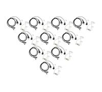vhbw 10x Oreillette Compatible avec Motorola MTX950, MTX900, MTX850LS, MTX9250, MTX9000 Radio Talkie-walkie, câble Acoustique Transparent