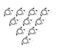 vhbw 10x Oreillette Compatible avec Motorola Radius P110 Radio Talkie-walkie, câble Acoustique Transparent