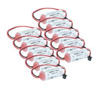 vhbw 10x Pile compatible avec Mitusibishi Q02CPU, Q06HCPU, Q02HCPU, Q12PHCPU, Q12HCPU, Q12PRHCPU système de contrôle (1800mAh, 3V, Li-ion)