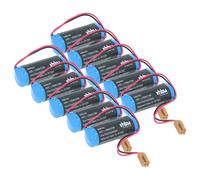 vhbw 10x Pile Compatible avec Omron C1000H C1000HF Series Controls, 3G2A9-BAT08 PLC Contrôleur Logique Programmable (2700mAh, 3,6V, Li-MnO2)