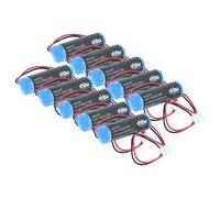 vhbw 10x Pile Remplacement pour Mitsubishi F2-40BL, PM-20BL, LS14500-MF, FX2N-48M pour PLC Contrôleur Logique Programmable (1800mAh, 3,6V, Li-SOCl2)