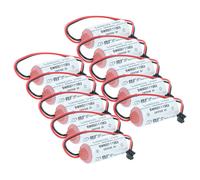 vhbw 10x Pile remplacement pour Sanyo GT15-Bat, ER2/3A, CR17335SE-R pour système de contrôle (1800mAh, 3V, Li-ion)