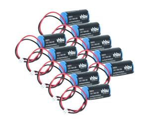 vhbw 10x Pile Remplacement pour Verisure CR-2/3AZ | pour système d'alarme (1350mAh, 3V, Li-MnO2)