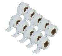 vhbw 10x Rouleau d'étiquettes 12mm x 24mm (1000 étiquettes) compatible avec Dymo LabelWriter 450 Twin Turbo, 450 Turbo étiqueteuse blanc