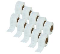 vhbw 10x Rouleau d'étiquettes 12mm x 50mm (220 étiquettes) compatible avec Dymo LabelWriter 310, 310 II, 320, 330, 320 II étiqueteuse blanc
