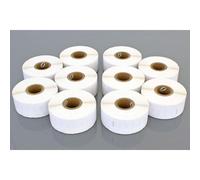 vhbw 10x Rouleau d'étiquettes 19mm x 51mm (220 étiquettes) compatible avec Dymo LabelWriter 400 Turbo, EL40, 400 Duo, EL60 étiqueteuse