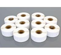 vhbw 10x Rouleau d'étiquettes 19mm x 51mm (220 étiquettes) compatible avec Dymo LabelWriter SE 300, LW450 Twin Turbo imprimante d'étiquettes