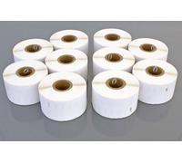vhbw 10x Rouleau d'étiquettes 41mm x 89mm (300 étiquettes) remplacement pour Dymo 11356 pour étiqueteuse